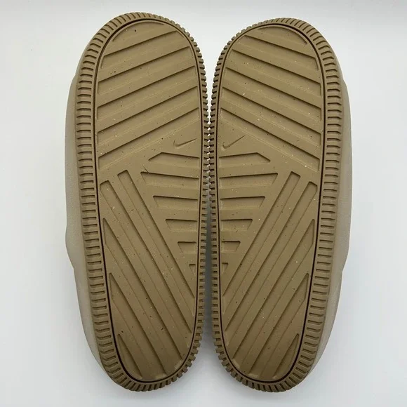 Nike Calm Slide Mens 13 Womens 14 Khaki Tan Slip On Sandals FD4116-201 - Picture 8 of 10